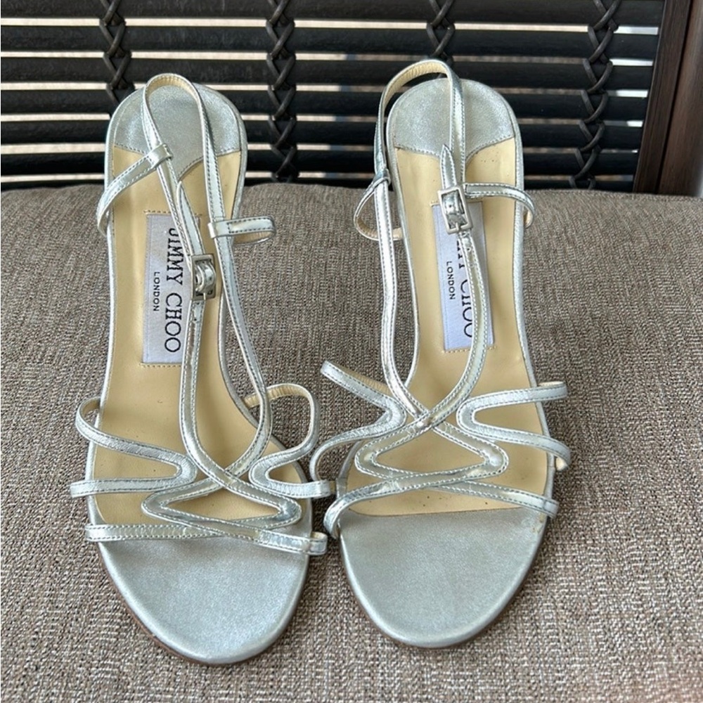 Jimmy choo silver heels